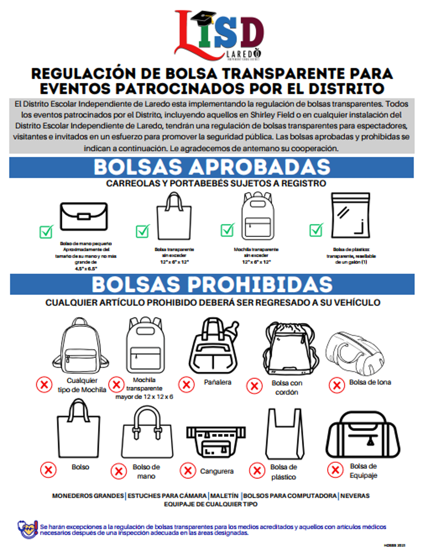 LISD PAC Bolsos Aprobados